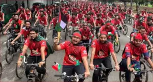 সাইকেল র‍্যালির মাধ্যমে শিবিরের তিন দিনব্যাপী কর্মসূচি শুরু