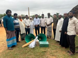 ভুয়াছড়ি ওয়াজেদ টিলায় জেলা পরিষদের মসজিদ,মাদ্রাসা পরিদর্শন ও মাইক বিতরণ
