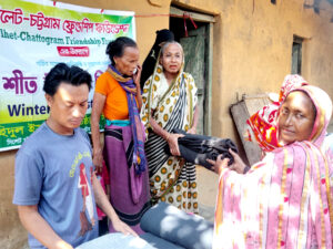 সিলেট-চট্টগ্রাম ফ্রেন্ডশিপ ফাউন্ডেশনের উদ্যোগে পাহাড়ী অঞ্চলে শীত উপহার বিতরণ