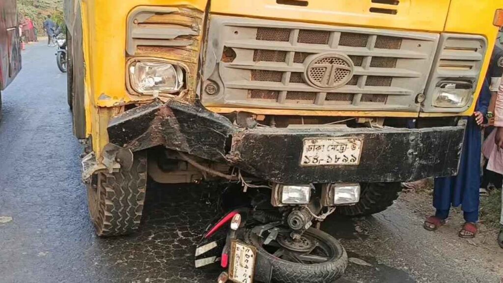 কাভার্ড ভ্যান ও মোটরসাইকেলের মুখোমুখি সংঘর্ষে নড়াইলে যুবক নিহত