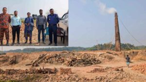 নড়াইলে অবৈধ ইট ভাটায় অভিযানে ২ লাখ টাকা জরিমানা