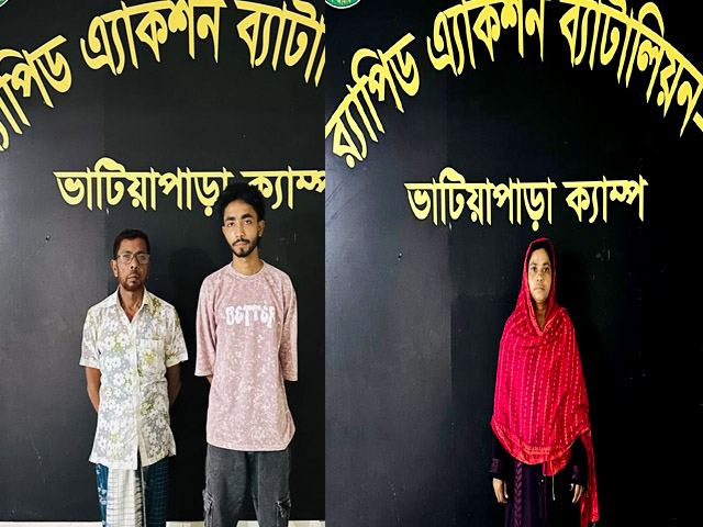 মুকসুদপুরে র‍্যাবের অভিযানে হত্যা প্ররোচনা মামলার ৩ আসামি গ্রেফতার