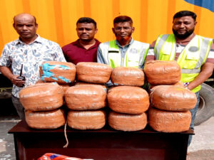 দিনাজপুরে ৬০কেজি গাঁজাসহ কাভার্ড ভ্যান জব্দ